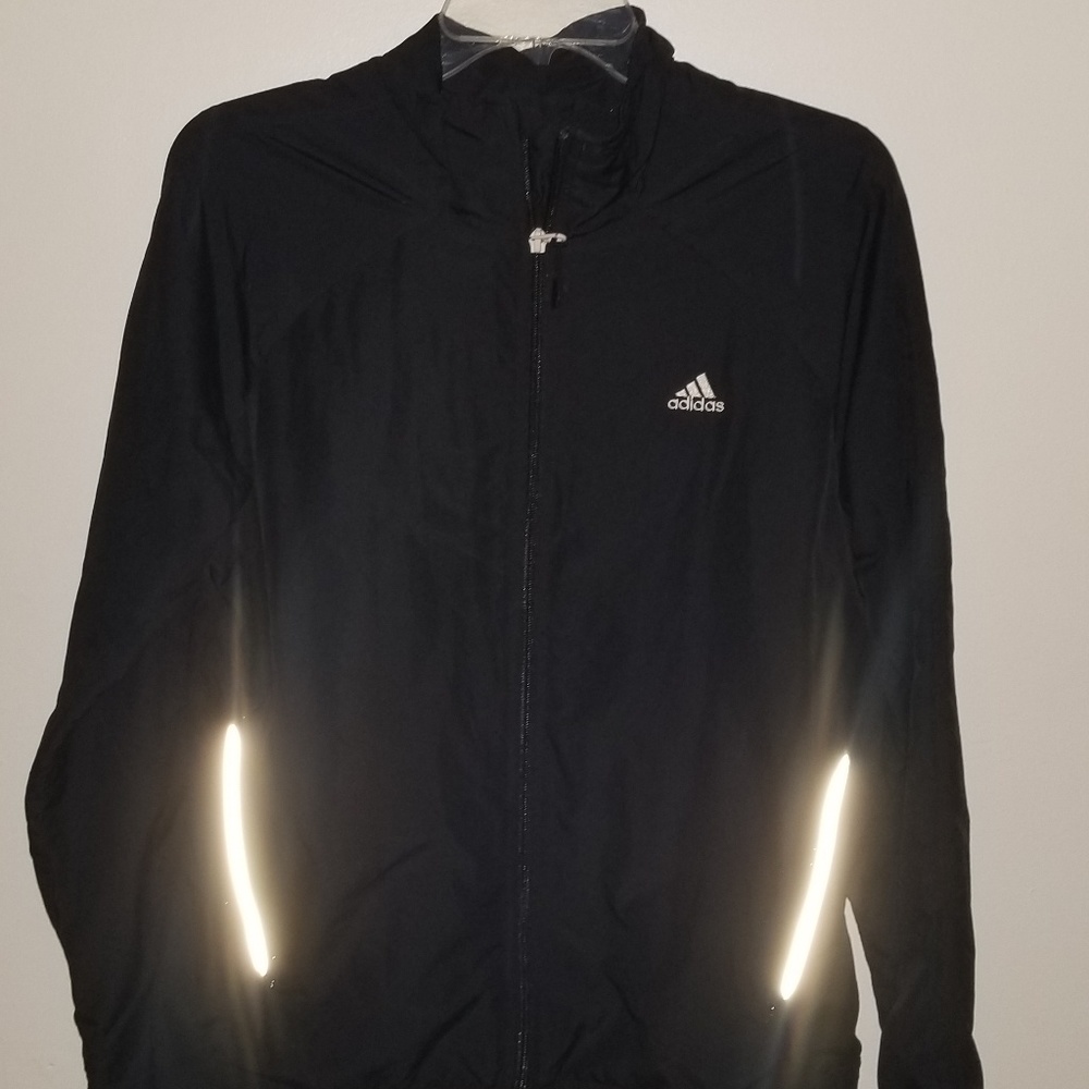Adidas reflective vented windbreaker jacket